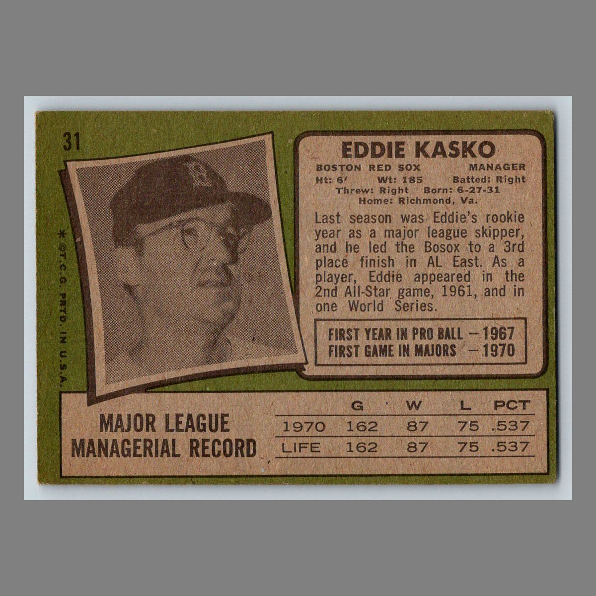 1971 Topps Baseball Cards #1 - 199 | You Pick | Complete Your Set - Picture 47 of 307