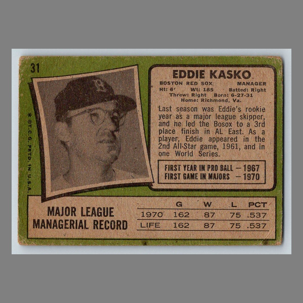 1971 Topps Baseball Cards #1 - 199 | You Pick | Complete Your Set - Picture 49 of 307