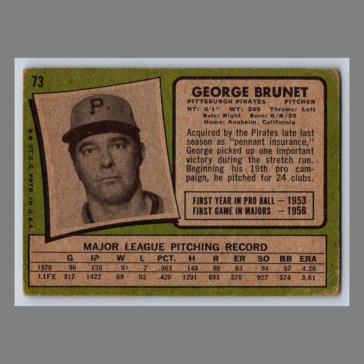 1971 Topps Baseball Cards #1 - 199 | You Pick | Complete Your Set - Picture 109 of 307