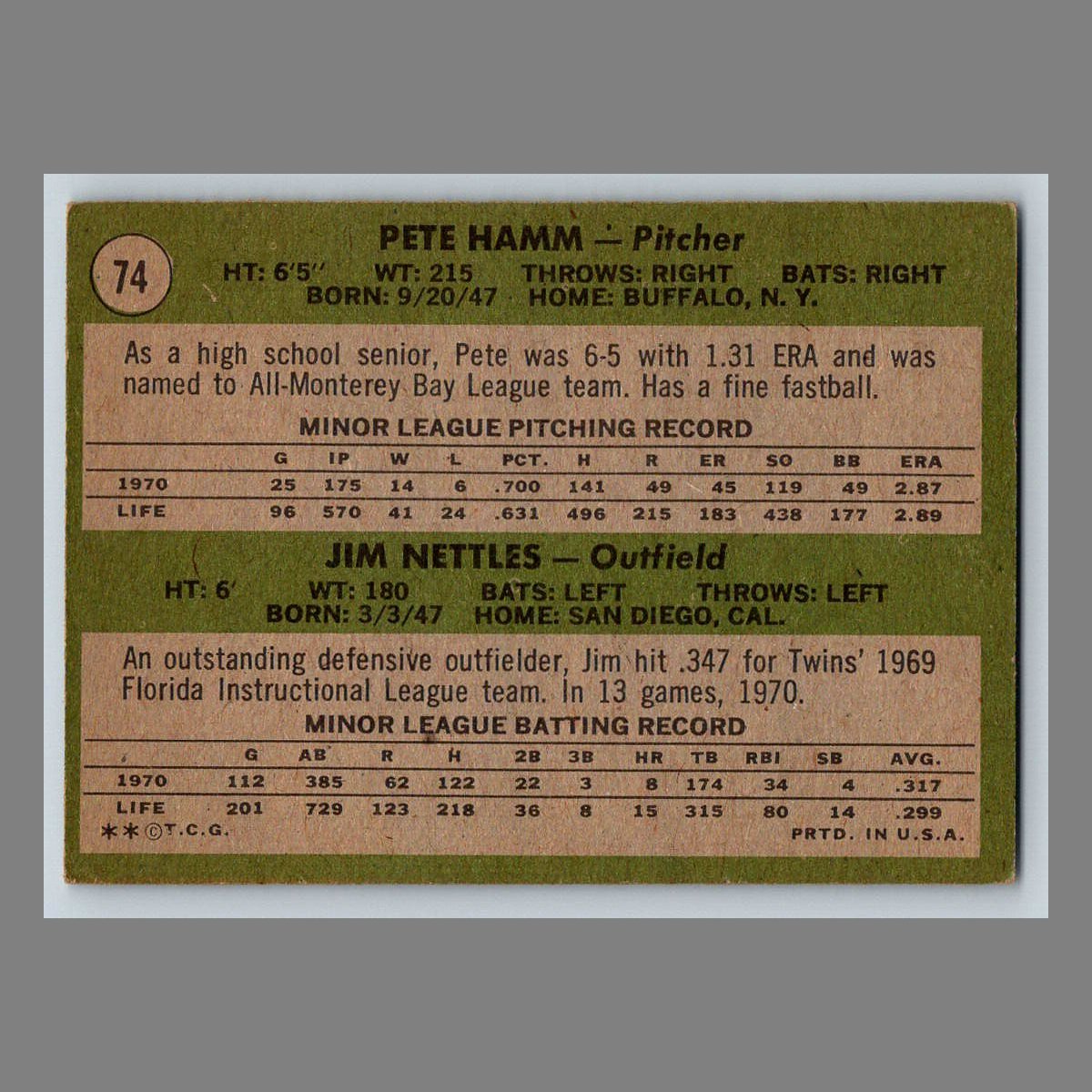 1971 Topps Baseball Cards #1 - 199 | You Pick | Complete Your Set - Picture 111 of 307