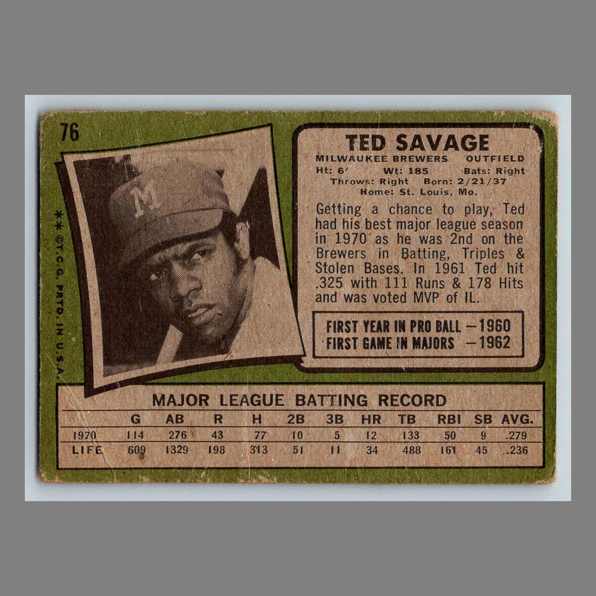 1971 Topps Baseball Cards #1 - 199 | You Pick | Complete Your Set - Picture 115 of 307