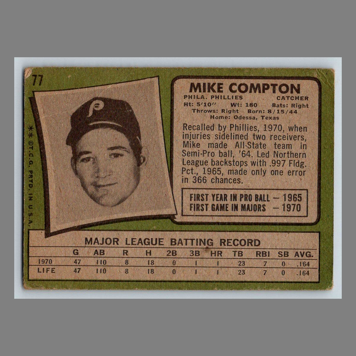 1971 Topps Baseball Cards #1 - 199 | You Pick | Complete Your Set - Picture 119 of 307