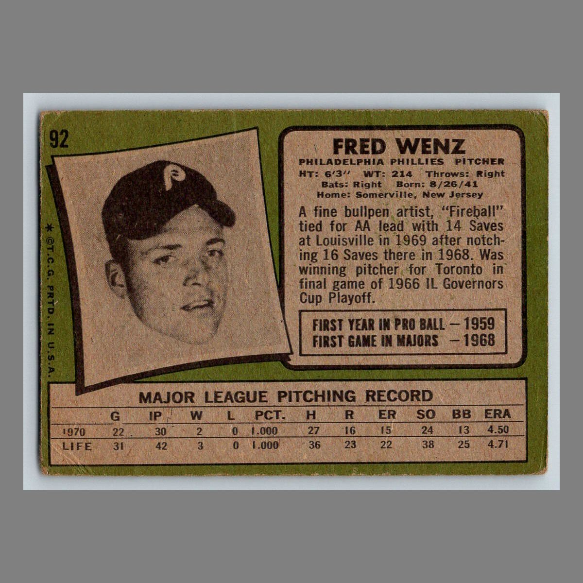 1971 Topps Baseball Cards #1 - 199 | You Pick | Complete Your Set - Picture 147 of 307