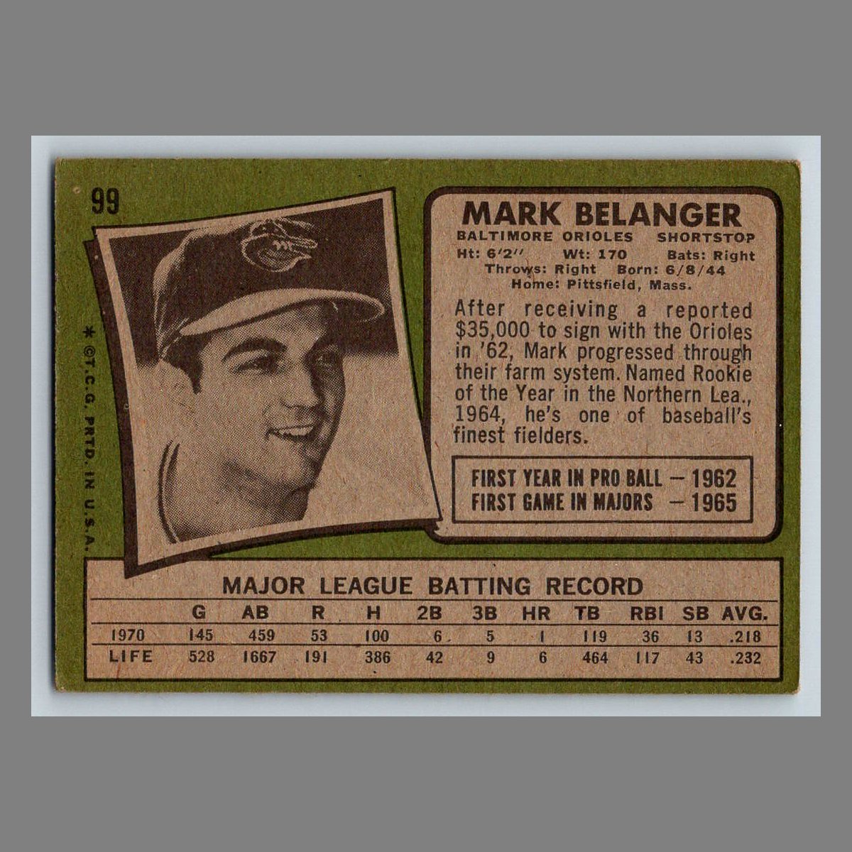 1971 Topps Baseball Cards #1 - 199 | You Pick | Complete Your Set - Picture 157 of 307