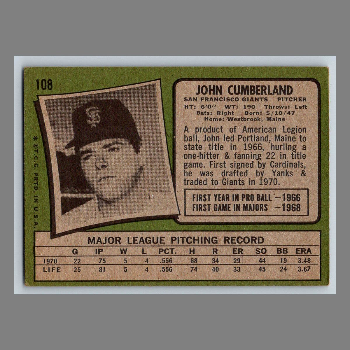 1971 Topps Baseball Cards #1 - 199 | You Pick | Complete Your Set - Picture 173 of 307