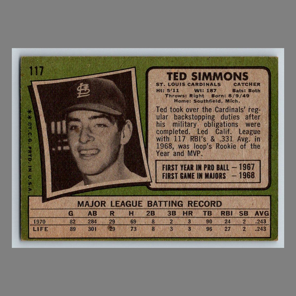 1971 Topps Baseball Cards #1 - 199 | You Pick | Complete Your Set - Picture 187 of 307