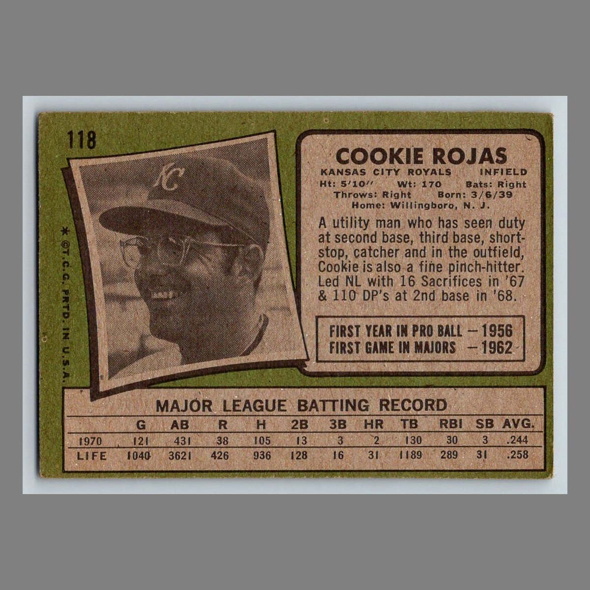 1971 Topps Baseball Cards #1 - 199 | You Pick | Complete Your Set - Picture 189 of 307