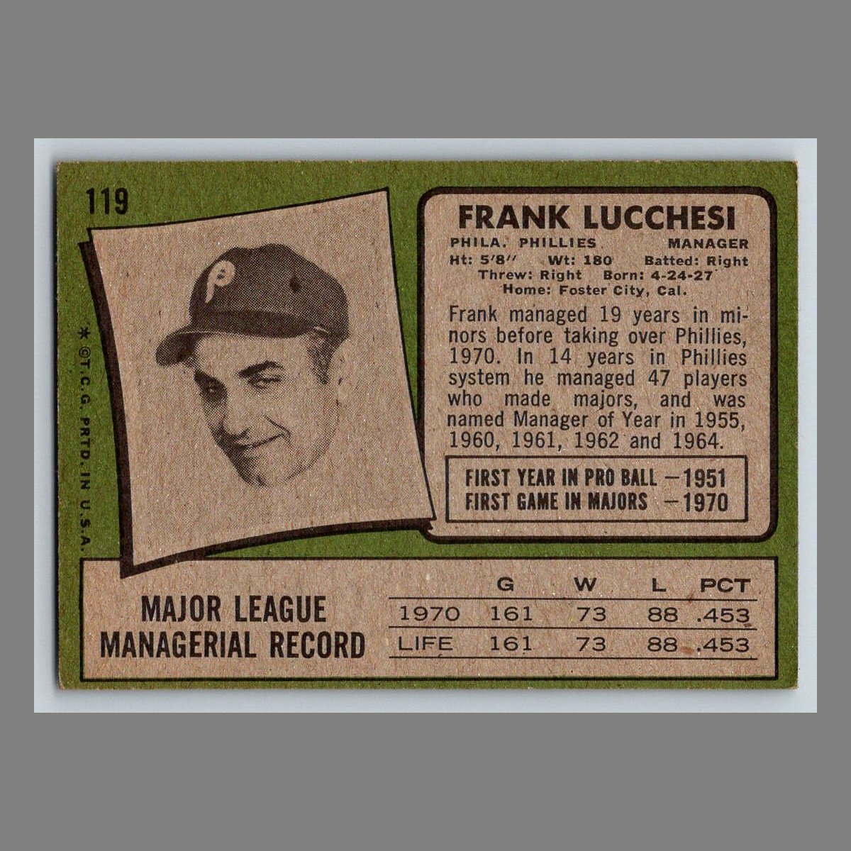 1971 Topps Baseball Cards #1 - 199 | You Pick | Complete Your Set - Picture 191 of 307