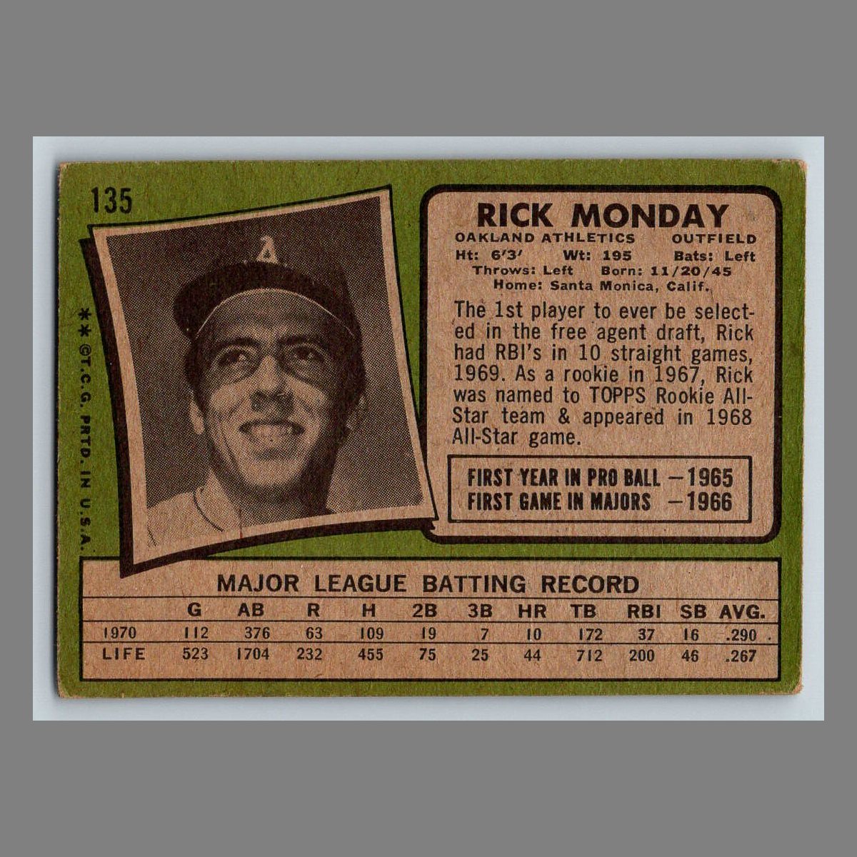 1971 Topps Baseball Cards #1 - 199 | You Pick | Complete Your Set - Picture 213 of 307