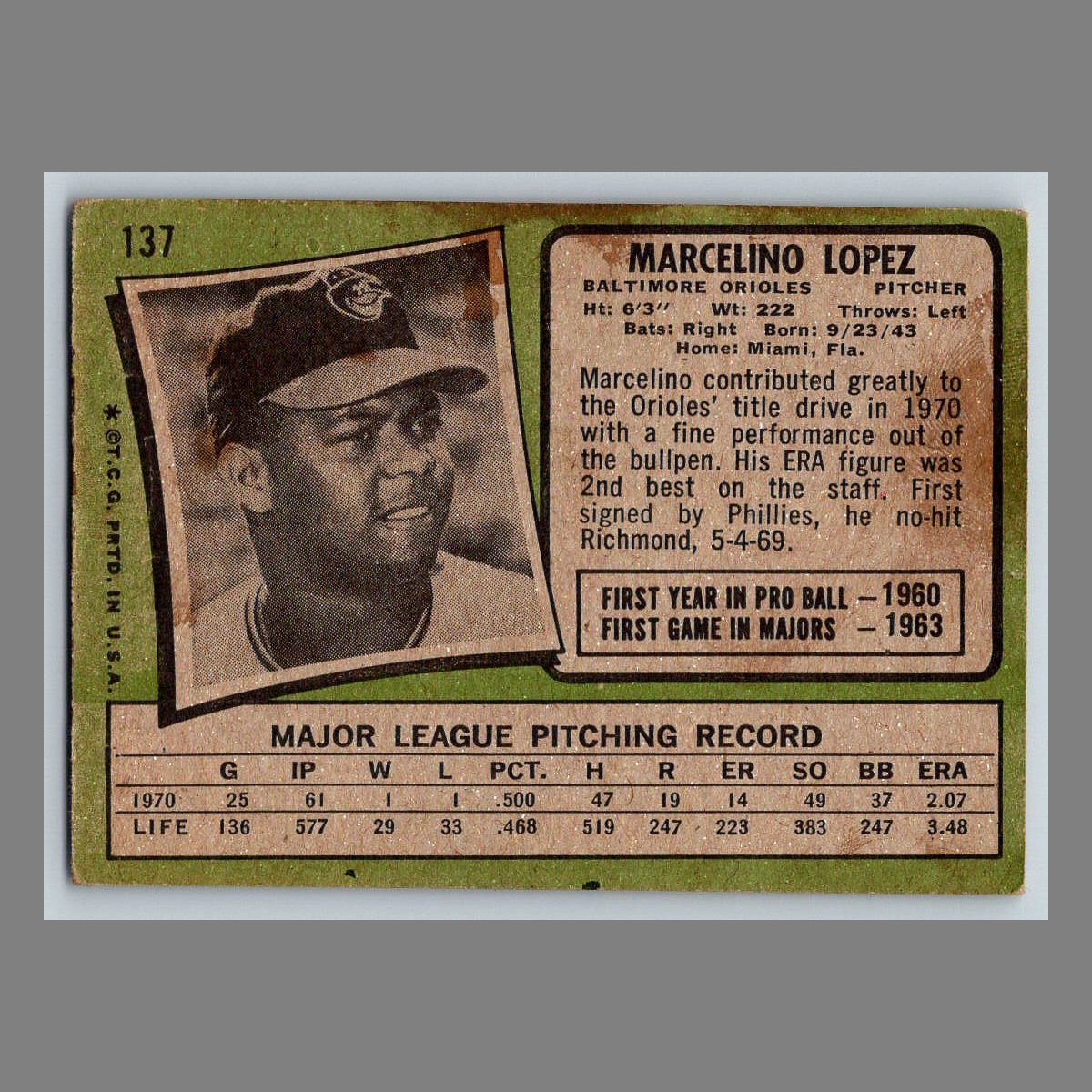1971 Topps Baseball Cards #1 - 199 | You Pick | Complete Your Set - Picture 217 of 307