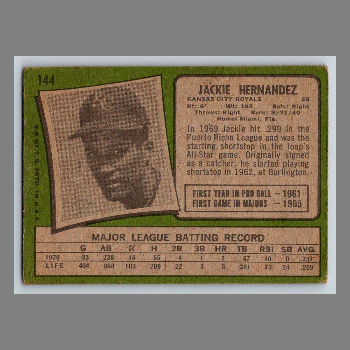 1971 Topps Baseball Cards #1 - 199 | You Pick | Complete Your Set - Picture 225 of 307