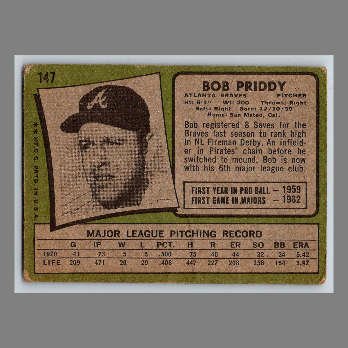 1971 Topps Baseball Cards #1 - 199 | You Pick | Complete Your Set - Picture 229 of 307
