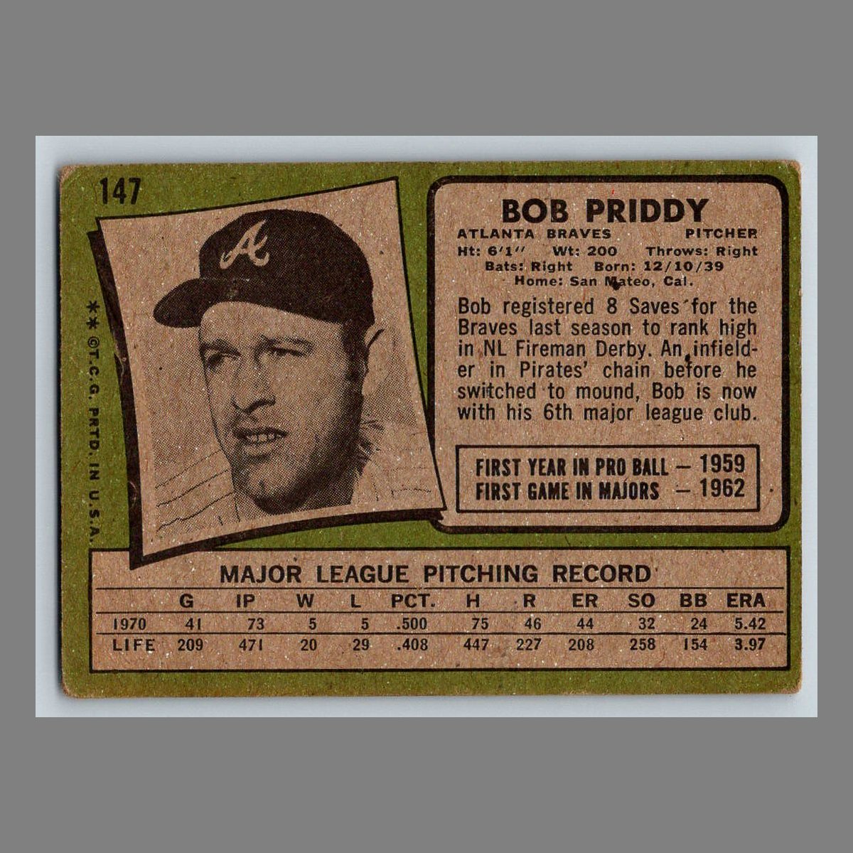 1971 Topps Baseball Cards #1 - 199 | You Pick | Complete Your Set - Picture 231 of 307