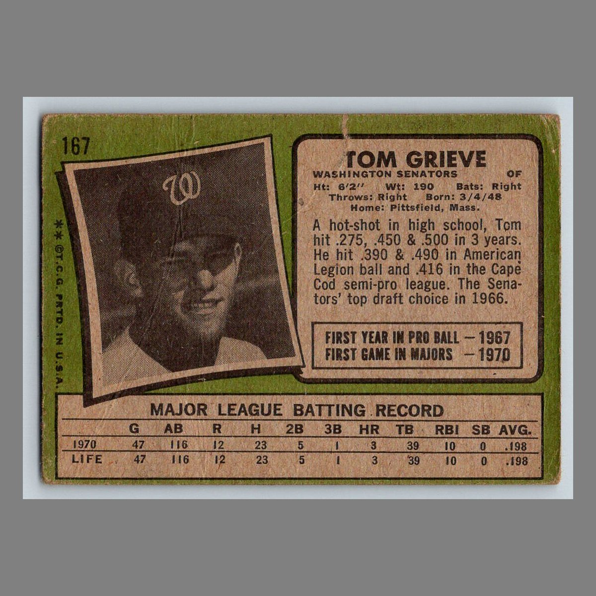 1971 Topps Baseball Cards #1 - 199 | You Pick | Complete Your Set - Picture 263 of 307