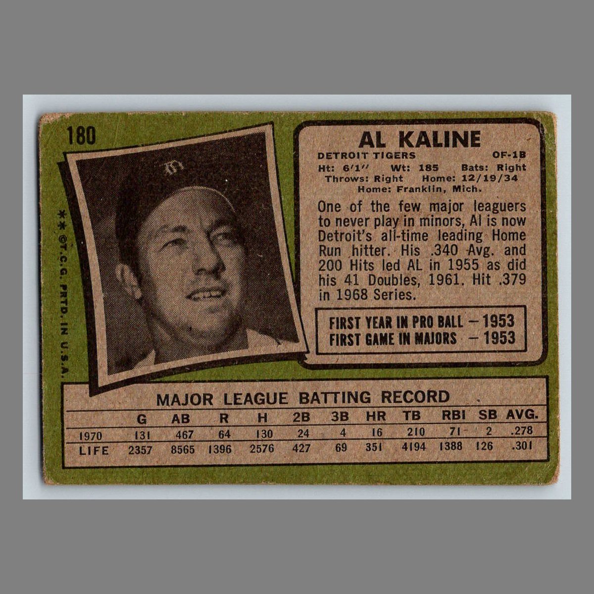 1971 Topps Baseball Cards #1 - 199 | You Pick | Complete Your Set - Picture 281 of 307
