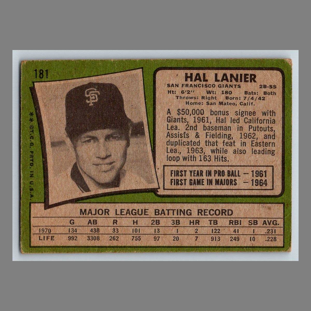 1971 Topps Baseball Cards #1 - 199 | You Pick | Complete Your Set - Picture 283 of 307