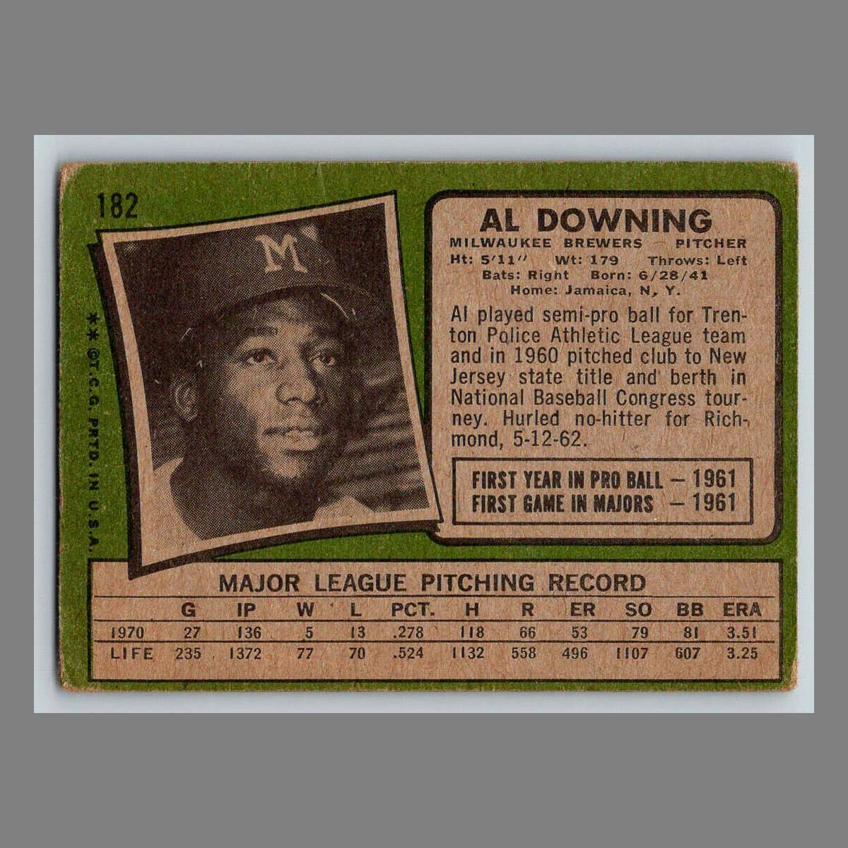 1971 Topps Baseball Cards #1 - 199 | You Pick | Complete Your Set - Picture 285 of 307
