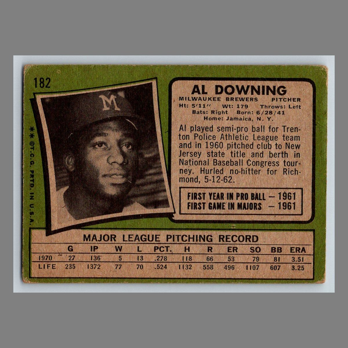 1971 Topps Baseball Cards #1 - 199 | You Pick | Complete Your Set - Picture 287 of 307