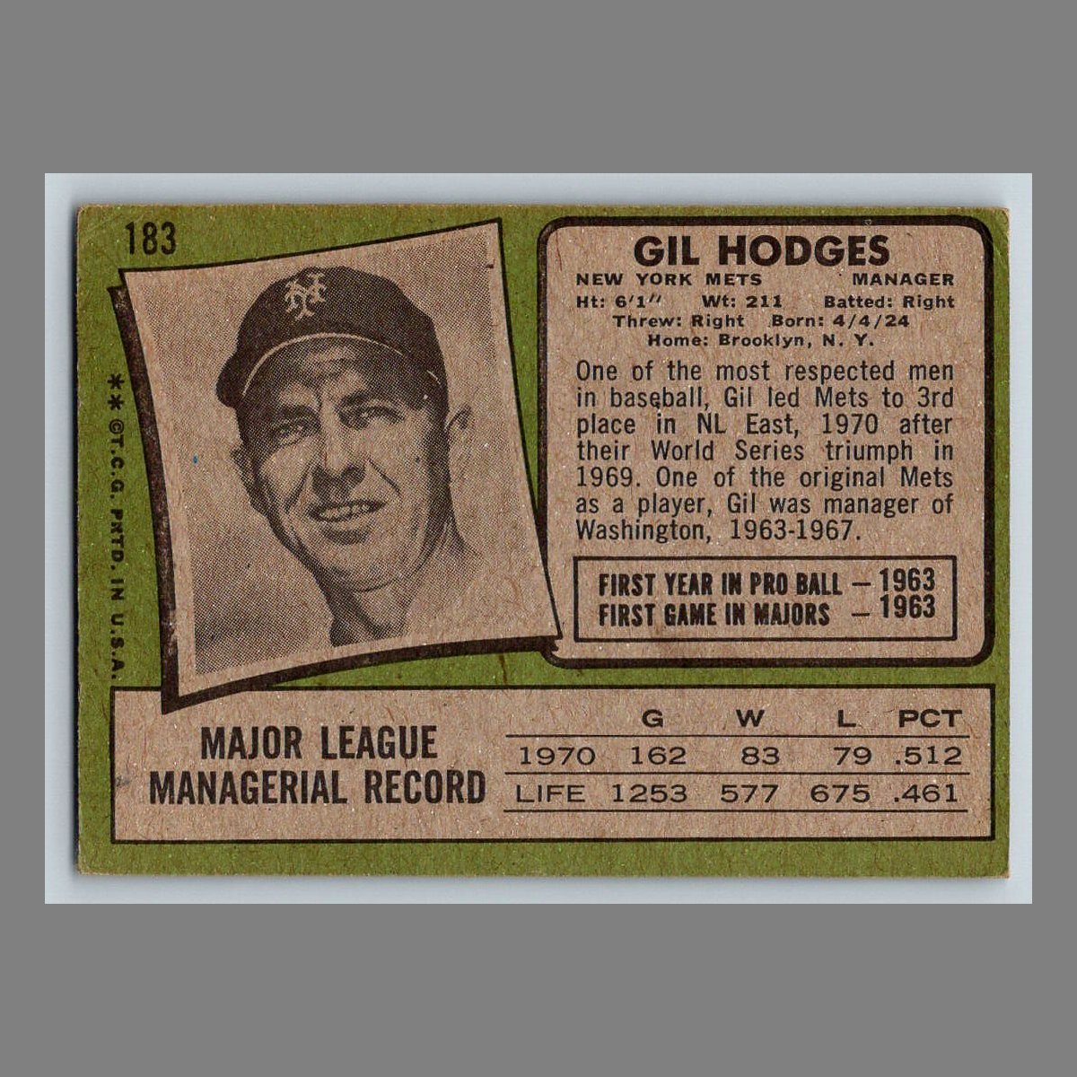 1971 Topps Baseball Cards #1 - 199 | You Pick | Complete Your Set - Picture 289 of 307