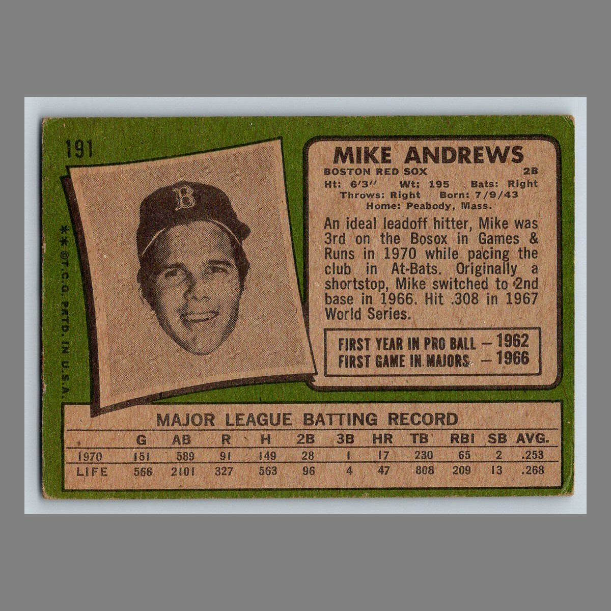 1971 Topps Baseball Cards #1 - 199 | You Pick | Complete Your Set - Picture 297 of 307
