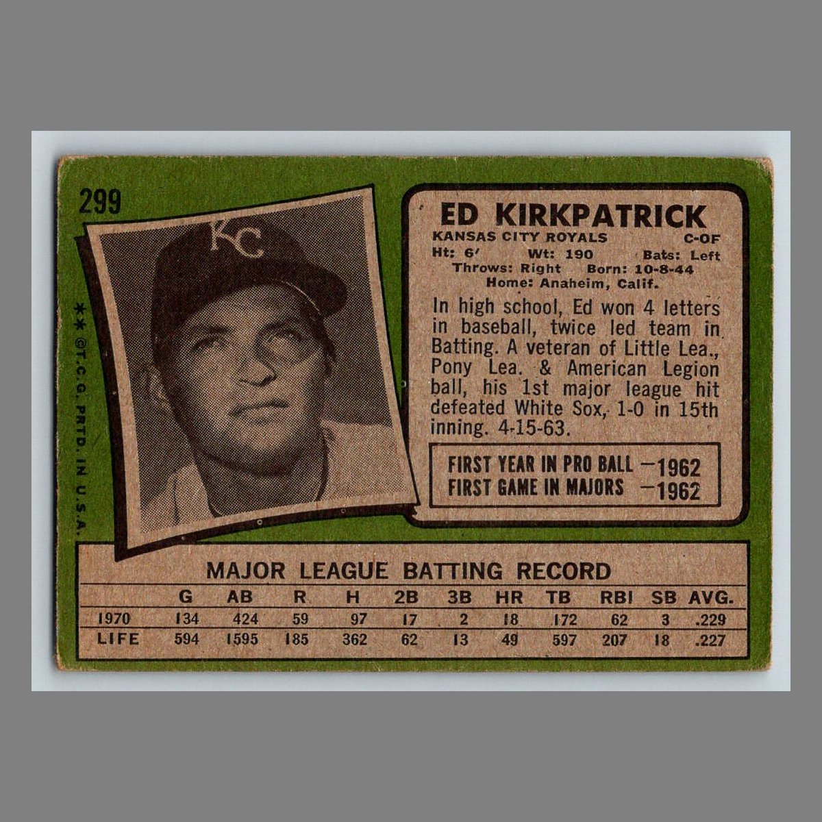 1971 Topps Baseball Cards #200 - 399 | You Pick | Complete Your Set - Picture 141 of 239