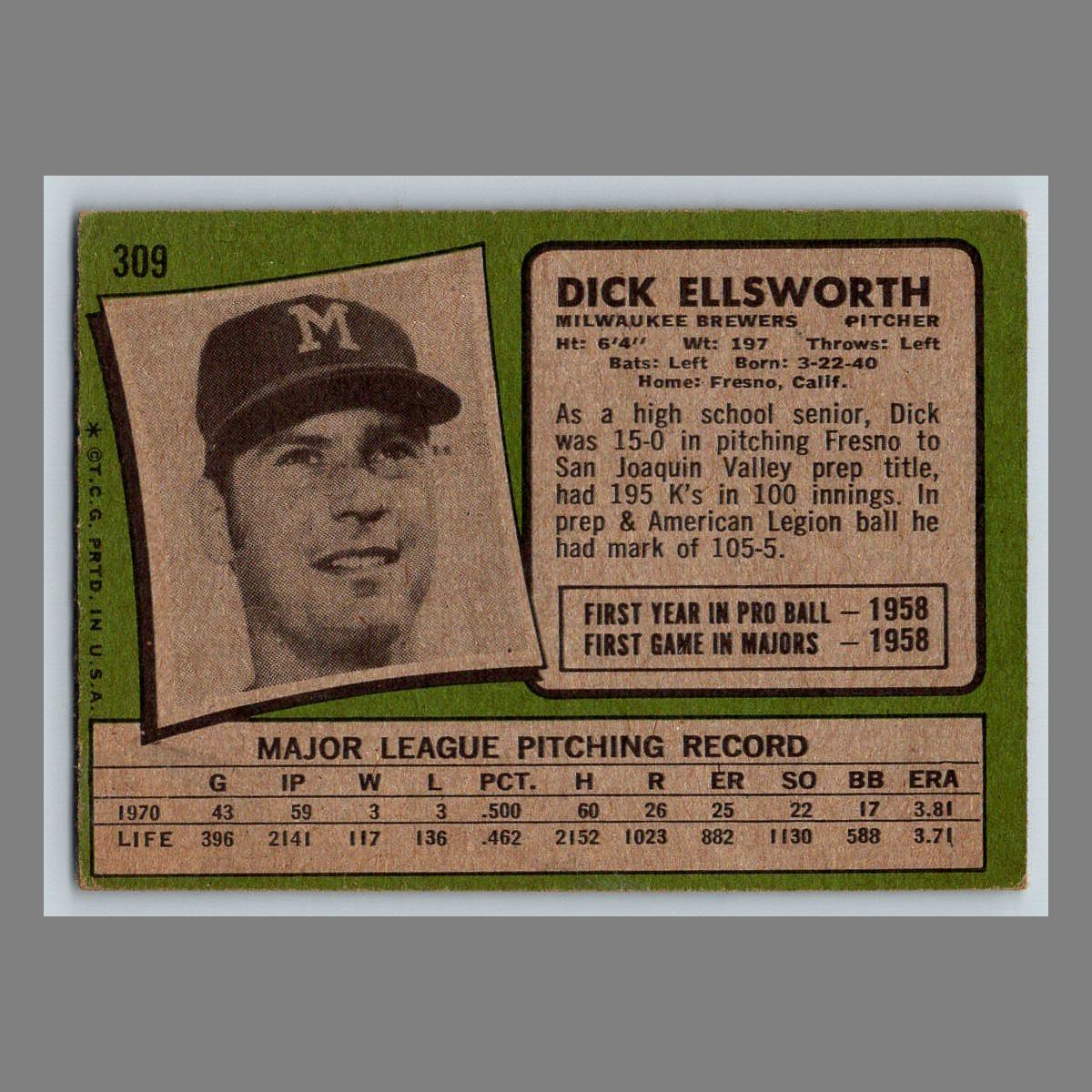 1971 Topps Baseball Cards #200 - 399 | You Pick | Complete Your Set - Picture 155 of 239