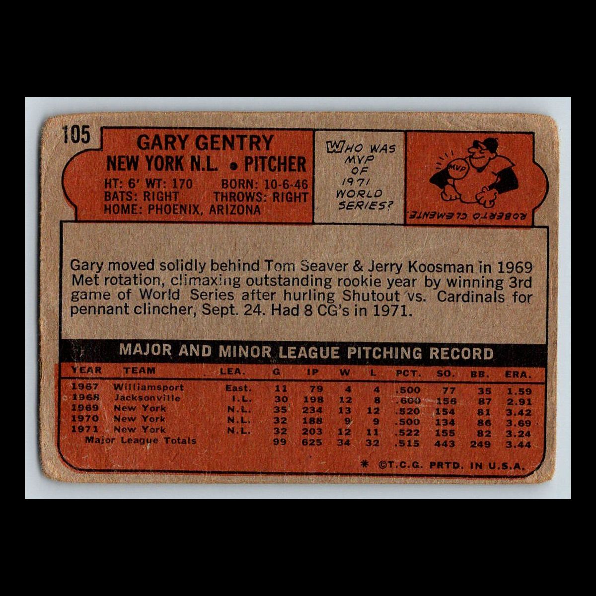 1972 Topps Baseball Cards #1 - 200 | You Pick | Complete Your Set - Picture 139 of 153