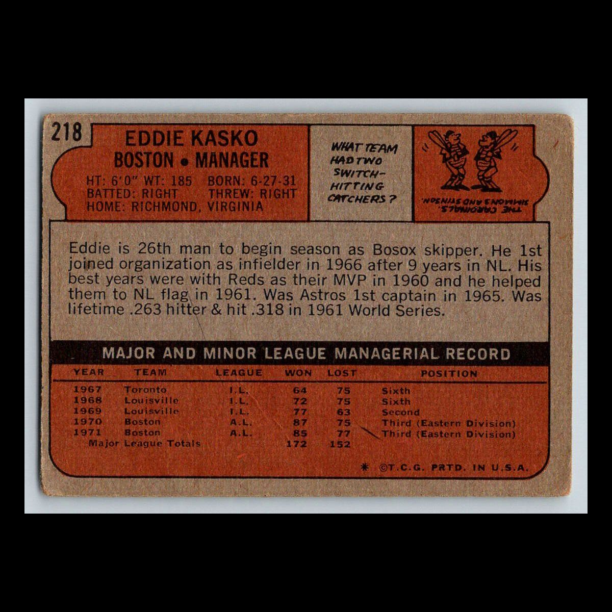 1972 Topps Baseball Cards #201 - 400 | You Pick | Complete Your Set - Bild 13 von 79